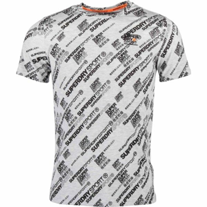 Superdry ACTIVE LOOSE AOP TEE biela M - Pánske tričko