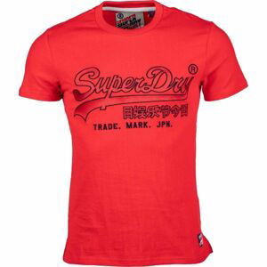 Superdry DOWNHILL RACER APPLIQUE TEE červená S - Pánske tričko