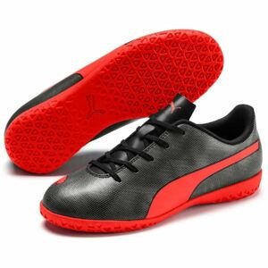 Puma RAPIDO IT JR Detská halová obuv, čierna,červená, veľkosť 28