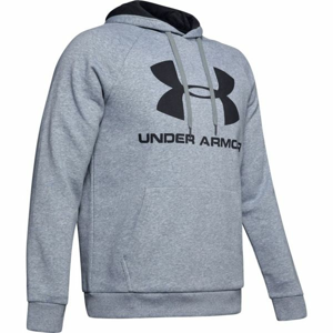 Under Armour RIVAL FLEECE SPORTSTYLE LOGO HOODIE sivá L - Pánska mikina