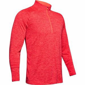 Under Armour TECH 2.0 1/2 ZIP Pánske tričko s dlhým rukávom, červená, veľkosť L