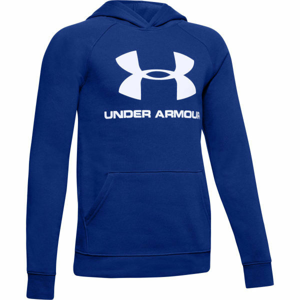 Under Armour RIVAL LOGO HOODY modrá M - Chlapčenská mikina