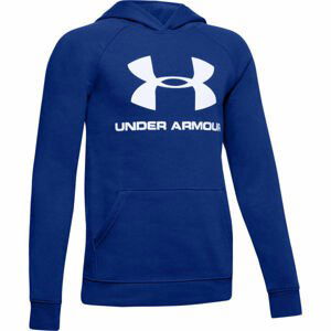 Under Armour RIVAL LOGO HOODY modrá S - Chlapčenská mikina