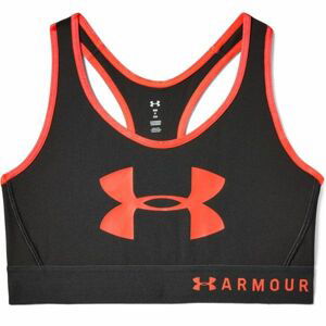 Under Armour MID KEYHOLE GRAPHIC Dámska podprsenka, čierna, veľkosť S