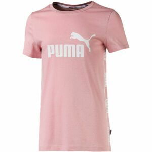 Puma AMPLIFIED TEE G ružová 128 - Dievčenské športové tričko