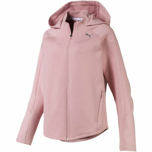 Puma EVOSTRIPE FZ HOODY svetlo ružová XL - Dámska mikina