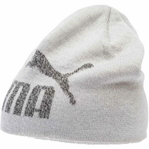 Puma ESS LOGO BEANIE Detská pletená čiapka, sivá, veľkosť UNI