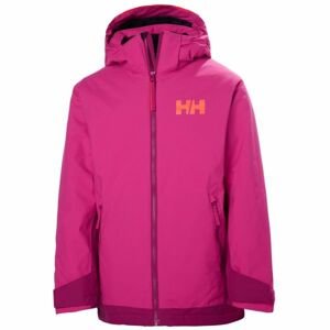Helly Hansen JR HILLSIDE JACKET Detská lyžiarska bunda, ružová, veľkosť 16