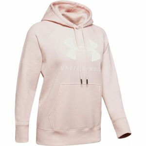 Under Armour RIVAL FLEECE HOODIE ružová M - Dámska mikina