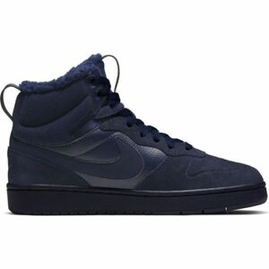 Nike COURT BOROUGH MID 2 BOOT BG modrá 3.5 - Detská voľnočasová obuv