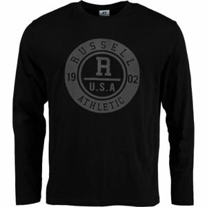 Russell Athletic S/S CREWNECK TEE SHIRT U.S.A. 1902 Pánske tričko, čierna,sivá, veľkosť