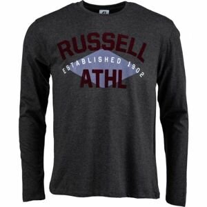 Russell Athletic L/S CREWNECK TEE SHIRT ESTABLISHED 1902 Pánske tričko, tmavo sivá,čierna,fialová, veľkosť