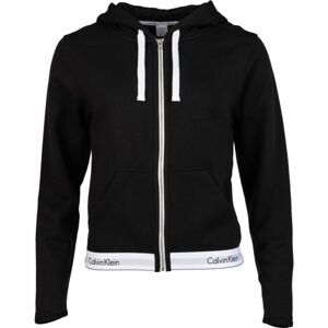 Calvin Klein TOP HOODIE FULL ZIP čierna S - Dámska mikina