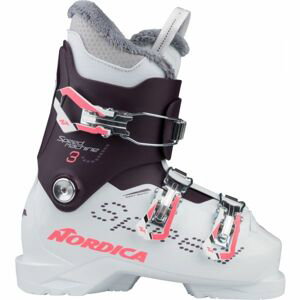 Nordica SPEEDMACHINE J 3 Detská lyžiarska obuv, biela, veľkosť 24