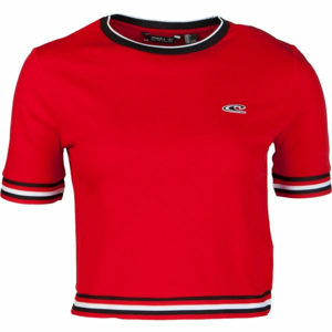 O'Neill LW SPORT STRIPE RIB TEE červená M - Dámske tričko