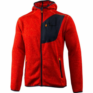 Klimatex ADIS Pánsky outdoorový sveter s kapucňou, červená, veľkosť S