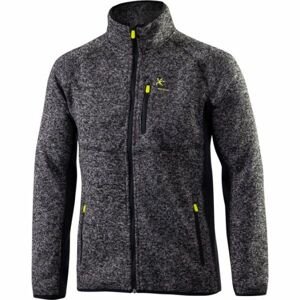 Klimatex KADRAT Pánsky outdoorový sveter, čierna,tmavo sivá,reflexný neón, veľkosť