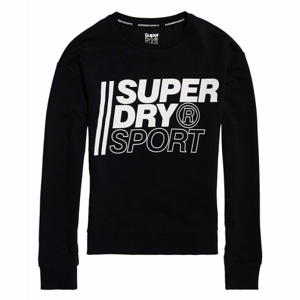 Superdry CORE SPORT CREW Dámska mikina, čierna, veľkosť 12