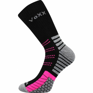 Voxx LAURA 19 Outdoorové ponožky, čierna,sivá,reflexný neón, veľkosť