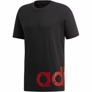 adidas M CORE GRAPHIC LINEAR TEE 2 Pánske tričko, čierna,červená, veľkosť