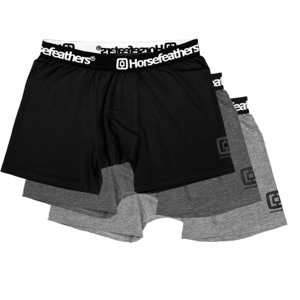 Horsefeathers DYNASTY 3PACK BOXER SHORTS Pánske boxerky, čierna, veľkosť S