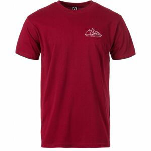 Horsefeathers PEAKS SS T-SHIRT vínová S - Pánske tričko