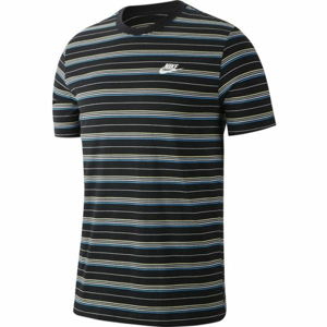 Nike NSW TEE STRIPE SS čierna S - Pánske tričko