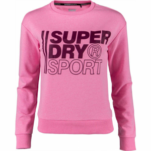 Superdry CORE SPORT CREW ružová 10 - Dámska mikina