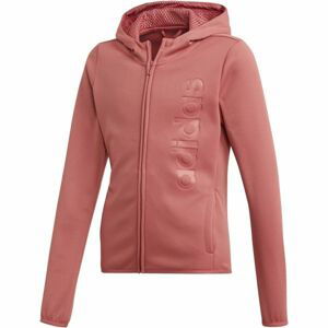 adidas YOUTH GIRLS GEAR UP FULL ZIP HOODIE ružová 128 - Dievčenská mikina