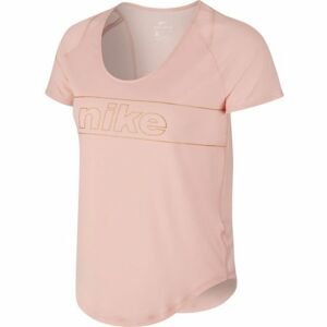Nike TOP SS 10K GLAM W ružová S - Dámske bežecké tričko