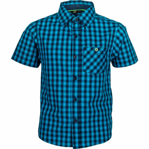Lewro MELVIN Chlapčenská košeľa, modrá,čierna, veľkosť