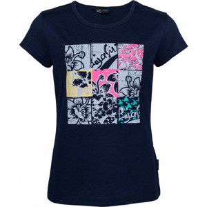 Lewro ROXANA Dievčenské tričko, tmavo modrá,mix, veľkosť