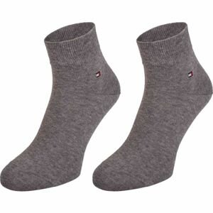 Tommy Hilfiger MEN QUARTER 2P tmavo šedá 39 - 42 - Pánske ponožky