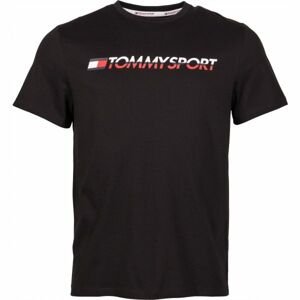 Tommy Hilfiger T-SHIRT LOGO CHEST Pánske tričko, čierna, veľkosť M