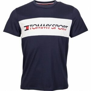 Tommy Hilfiger T-SHIRT LOGO DRIVER tmavo modrá M - Pánske tričko