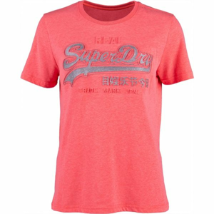 Superdry PINK LOGO ružová 12 - Dámske tričko
