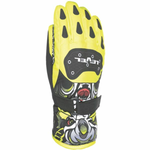 Level DARK JR žltá 6 - Detské lyžiarske rukavice