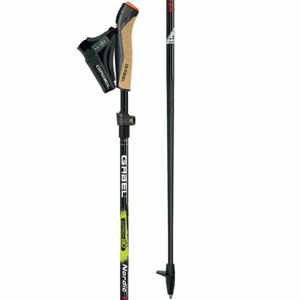 Gabel NORDIC TECH 80 Palice na nordic walking, čierna,biela,reflexný neón, veľkosť