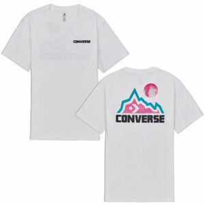 Converse MOUNTAIN MOON GRAPHIC SHORT SLEEVE T-SHIRT biela XL - Pánske tričko