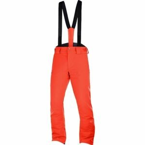 Salomon STORMSEASON oranžová S - Pánske lyžiarske nohavice
