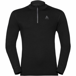 Odlo BL TOP TURTLE NECK L/S HALF ZIP NATURAL Pánske tričko s dlhým rukávom, čierna, veľkosť M