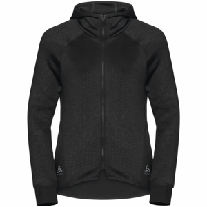 Odlo HOODY MIDLAYER FULL ZIP LOU čierna S - Dámska mikina