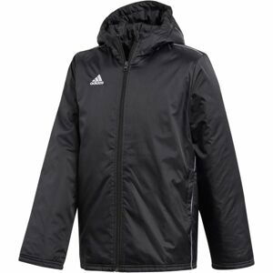 adidas CORE18 STD JKT Chlapčenská  športová bunda, čierna, veľkosť 152