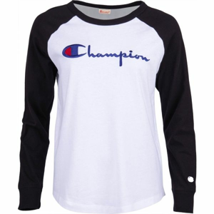 Champion CREWNECK LONG SLEEV Dámske tričko s dlhým rukávom, biela,čierna,modrá, veľkosť