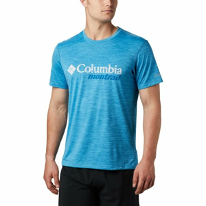 Columbia TRINITY TRAIL GRAPHIC TEE modrá L - Pánske športové tričko