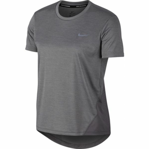 Nike MILER TOP SS W sivá S - Dámske bežecké tričko