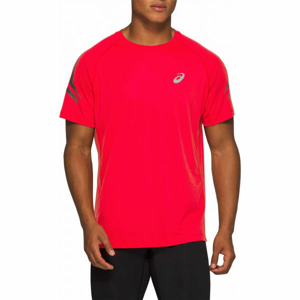 Asics SILVER ICON TOP Pánske bežecké tričko, červená,biela, veľkosť