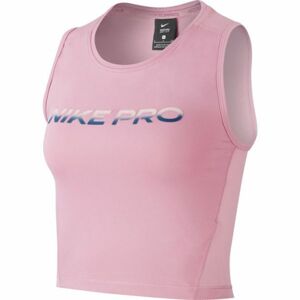 Nike NP CROP TANK VNR EXCL W ružová S - Dámsky športový top