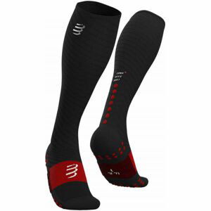 Compressport FULL SOCKS RECOVERY čierna T4 - Kompresné regeneračné podkolienky