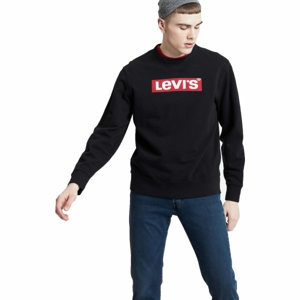 Levi's GRAPHIC CREW B LOGO SSNL CREW MINERAL BL čierna S - Pánska mikina